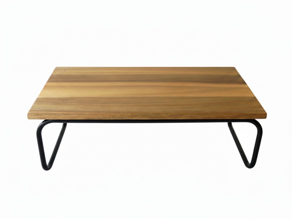 Acacia Wood Kitchen Table Helper with Metal Legs - Modern Riser Stand
